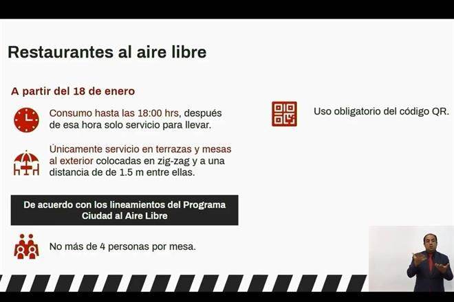 Permiten en rojo restaurantes al aire libre