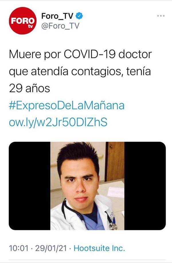 Muerte de médico destaca en medios internacionales