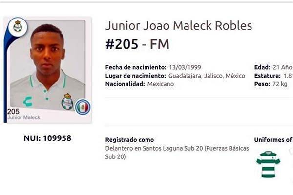 Registra Santos a Maleck para el Guardianes 2021