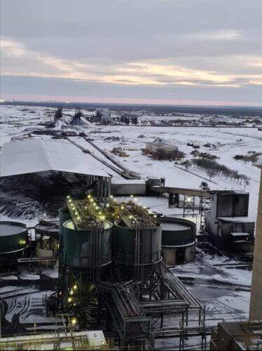 Así se congelo la termoeléctrica Carbón ll.
