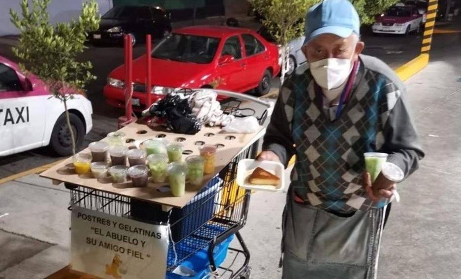 Viralizan a vendedor que buscar salvar vida de su nieto