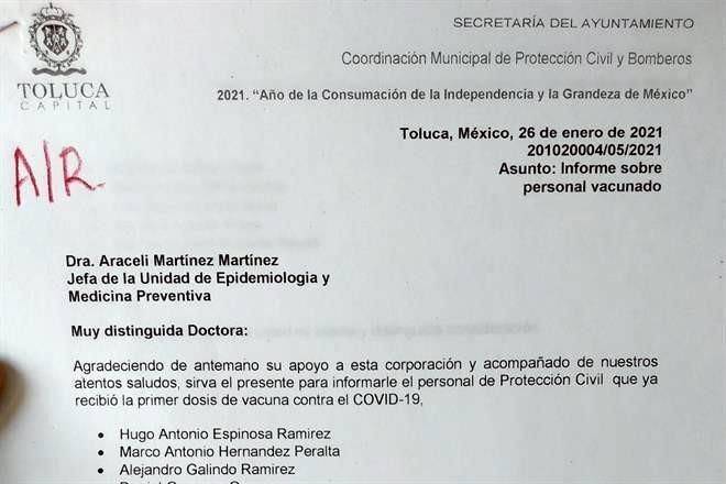 Se vacunan contra Covid-19 mandos de PC en Edomex