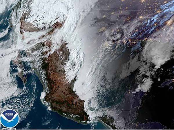 Así luce desde el espacio el vórtice polar
