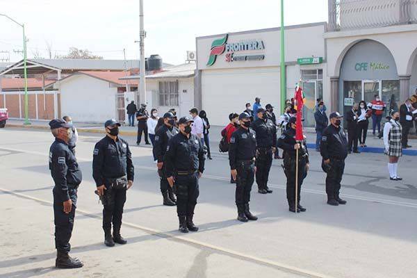 Conmemoran en Frontera aniversario de la bandera