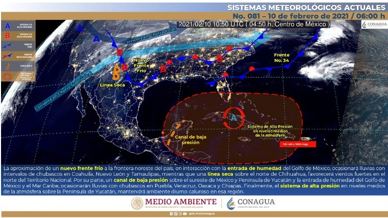 SE APROXIMA FRÍO A COAHUILA