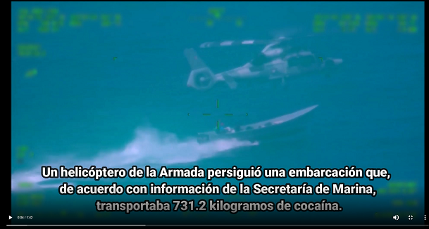 Semar intercepta en Michoacán embarcación con más de 730 kilos de cocaína