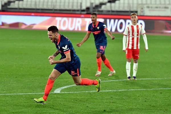 Mete Ocampos al Sevilla a Semis de la Copa del Rey