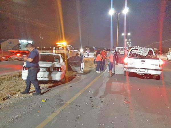 Resulta lesionada en encontronazo