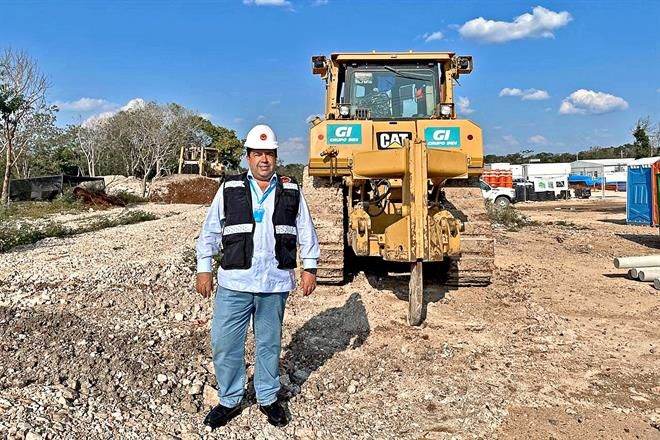 Toma gremio de Haces tramos del Tren Maya