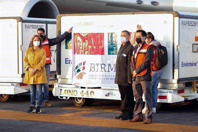 Arriba a AICM nuevo lote de Sinovac con un millón de dosis