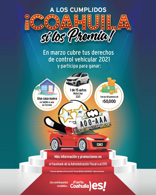 A LOS CUMPLIDOS ¡COAHUILA SÍ LOS PREMIA!
