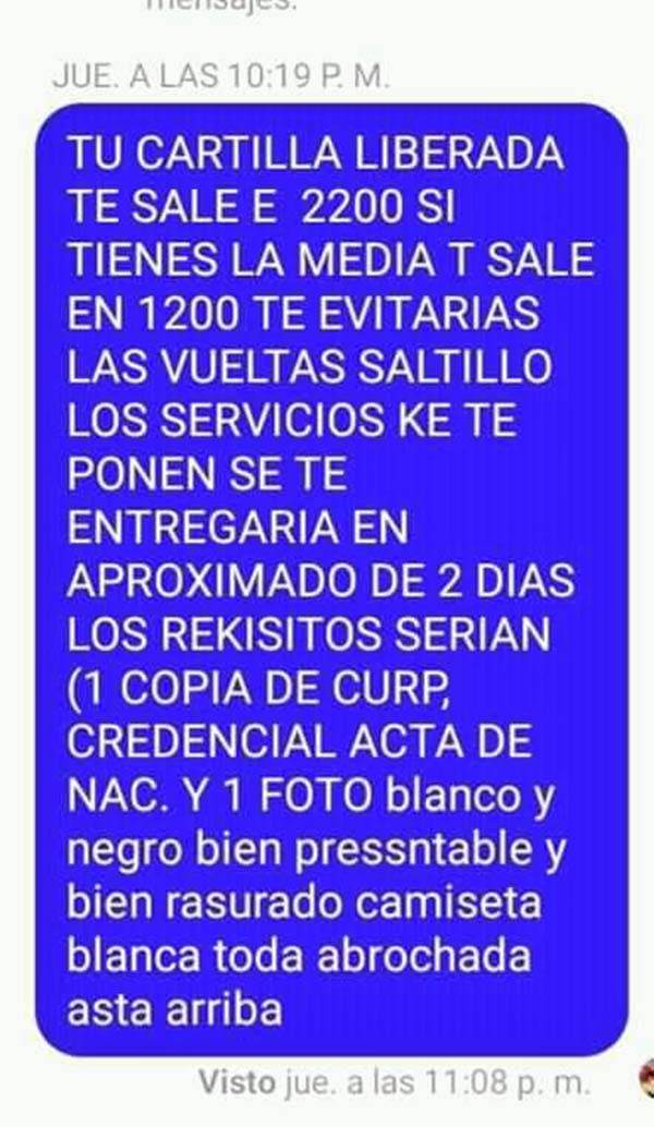 Alertan por venta ilegal de cartillas