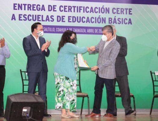 CERTIFICA COAHUILA LA CALIDAD EDUCATIVA DE 188 PLANTELES DE EDUCACIÓN BÁSICA: MARS