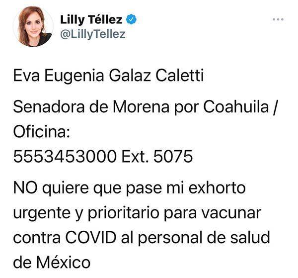 Da Lily Téllez fuerte exhibida a Eva Galaz