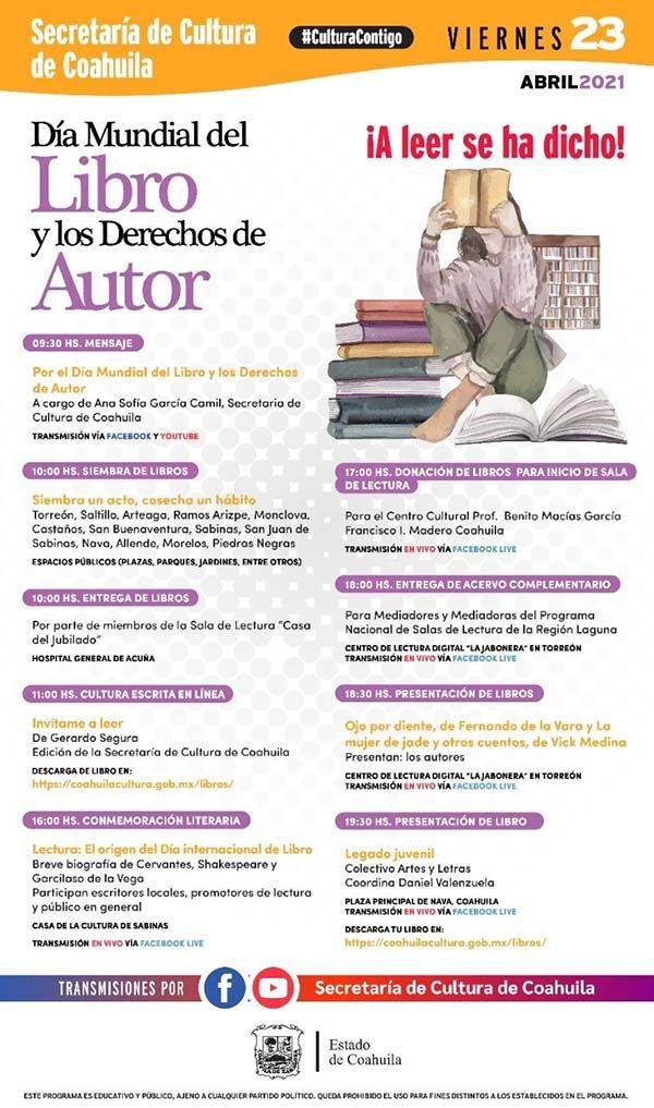 Conmemoran el Día Internacional del Libro