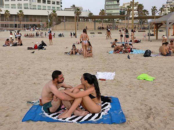 Así lucen las playas en Israel