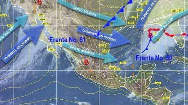Descenderá temperatura por frente frío número 51