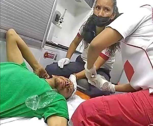 Lesionan a sujeto con machete en la cabeza
