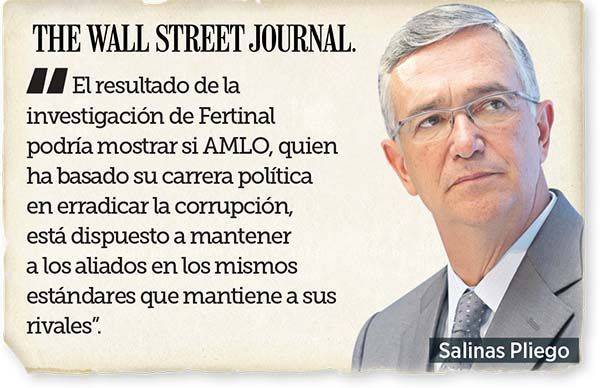 Amenaza Salinas Pliego por Fertinal.- WSJ