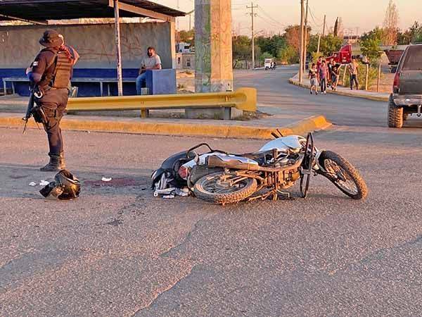 Muere motociclista en Nueva Rosita