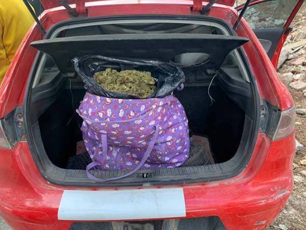 Caen 5 con bolsa de ‘mandado’ repleta de mariguana en Hidalgo