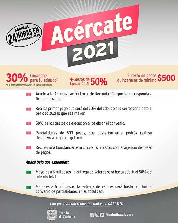 Invitan a regularizarse con programa “Acércate”