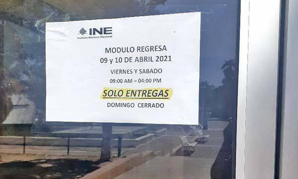 Vence plazo para recoger credencial