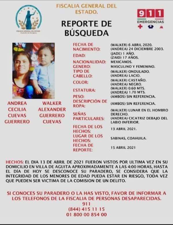 Aparecen madre e hijo sanos y salvos