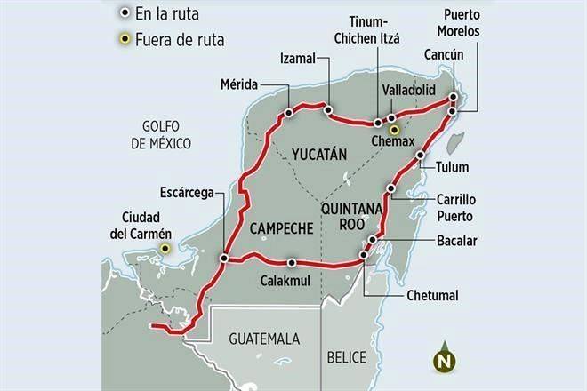 Enchulan la ruta del Tren Maya