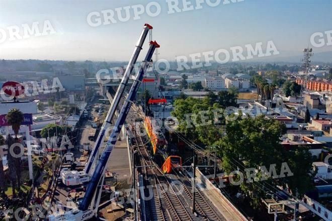 Retiran convoy que se desplomó en Línea 12