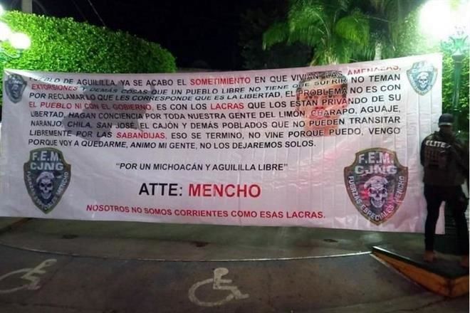Advierte CJNG: se acabó violencia en Aguililla