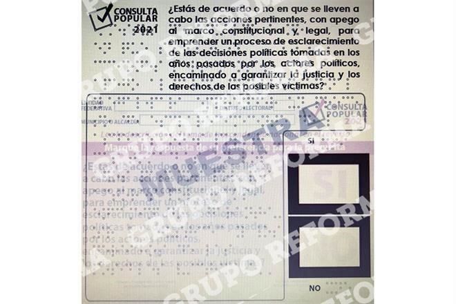 Rechazan aprobar diseño de boleta para consulta popular