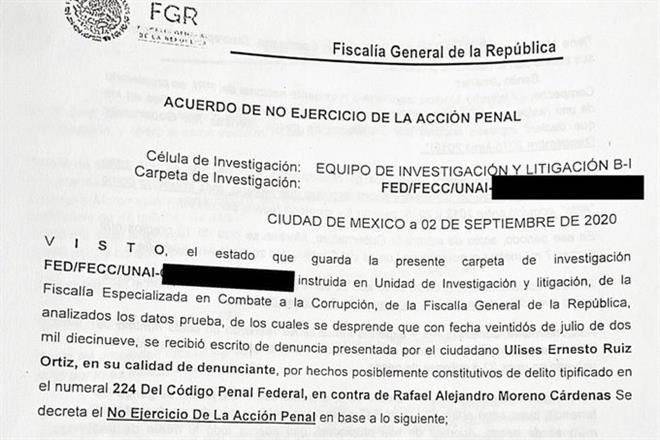 Descarta Moreno indagatoria en su contra
