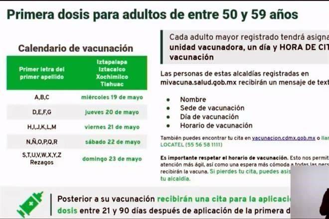 Vacunarán a maestros y a los de 50 años en 4 alcaldías