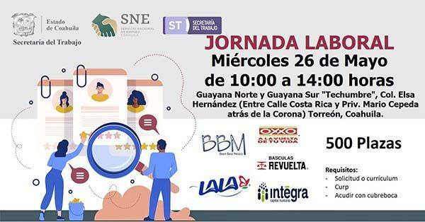 Invita Coahuila a Jornada Laboral