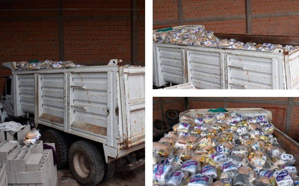 Decomisan camión cargado con despensas en SLP; PVEM acusa violación a ley electoral