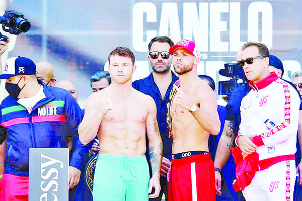 Superan ‘Canelo’ y Saunders báscula sin problemas