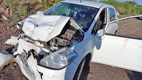 Atienden accidente en la carretera estatal 23