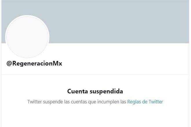 Suspende Twitter a Regeneración, el periódico de Morena
