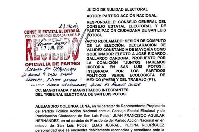 Van por nulidad de elección en SLP