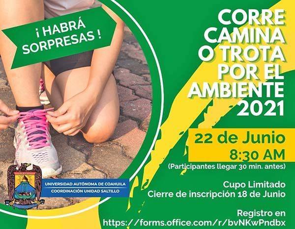 Invita UA de C a carrera ecológica