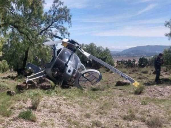 Se desploma helicóptero en los límites de Hidalgo y Edomex