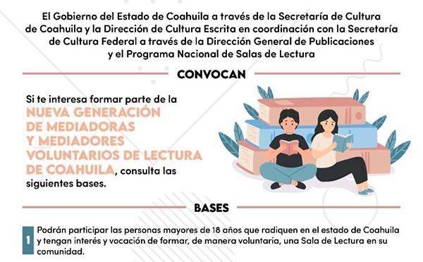 Invita Cultura a sala de lectura