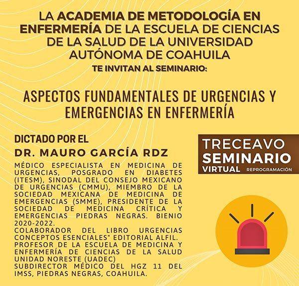 Invitan a los seminarios virtuales de enfermería