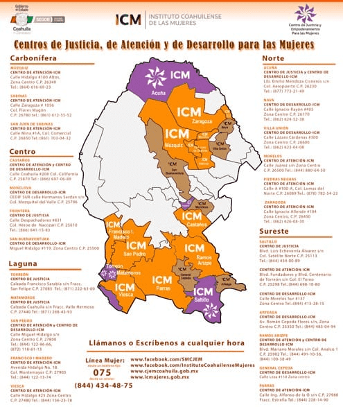 EL CENTRO DE ATENCIÓN ESPECIALIZADA BRINDA ATENCIÓN A MUJERES EN LA REGIÓN CARBONÍFERA DE COAHUILA