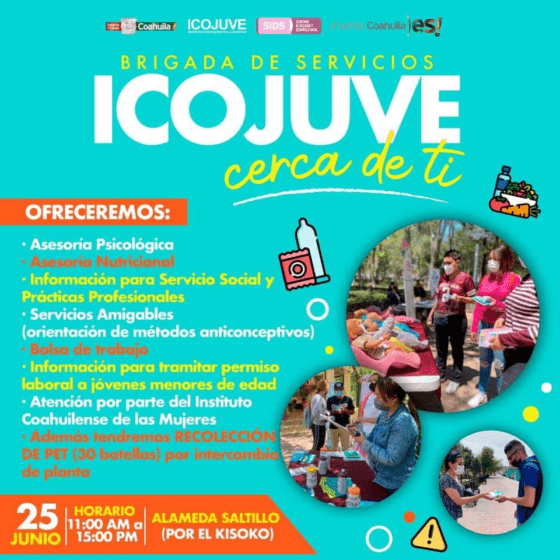 COAHUILA REALIZA BRIGADA DE SERVICIOS ‘ICOJUVE CERCA DE TI’