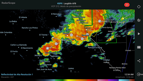 REPORTAN CAÍDA DE FUERTES LLUVIAS ESTA NOCHE EN LA REGIÓN NORTE DE COAHUILA
