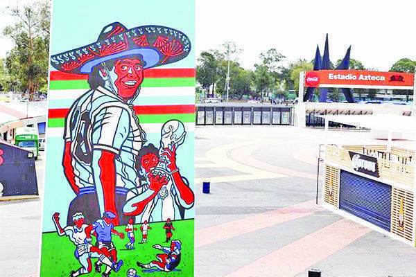 Presume Azteca Mural en honor de Maradona