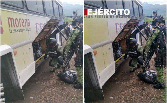 Exige PRD a Sedena aclarar por qué “borró” el emblema de Morena en fotografía de decomiso