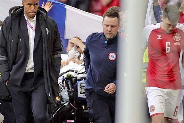 Informa UEFA que Eriksen fue estabilizado